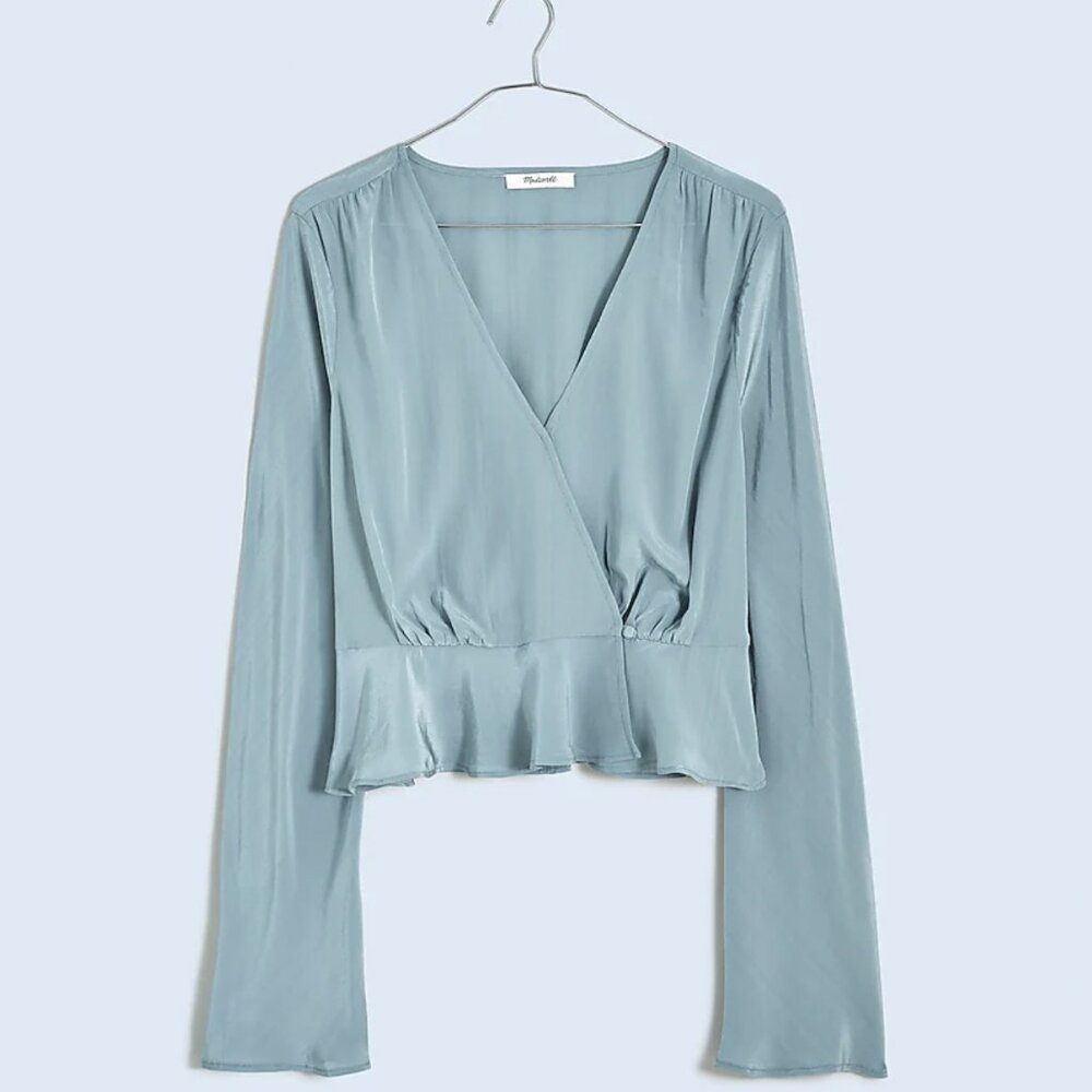 Madewell Bell-Sleeve Wrap Top